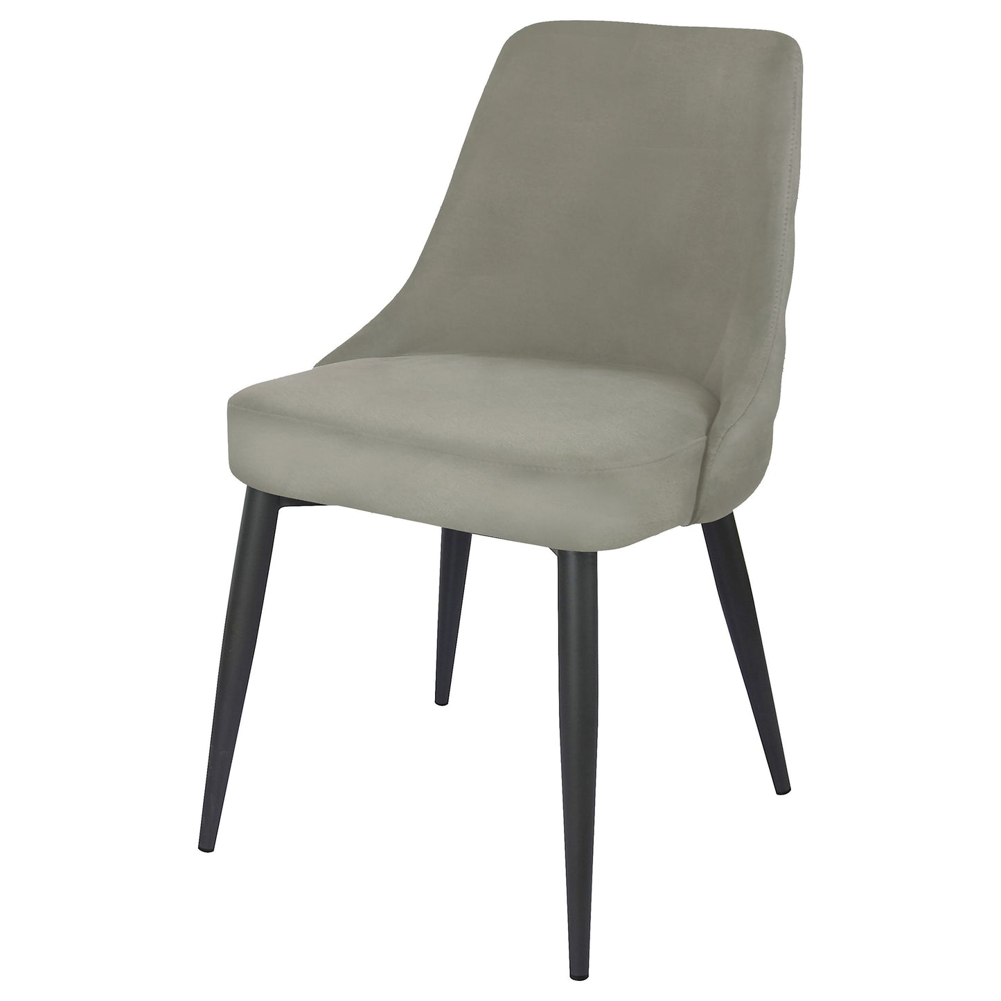 Silla de comedor tapizada Cosmo gris claro (juego de 2)