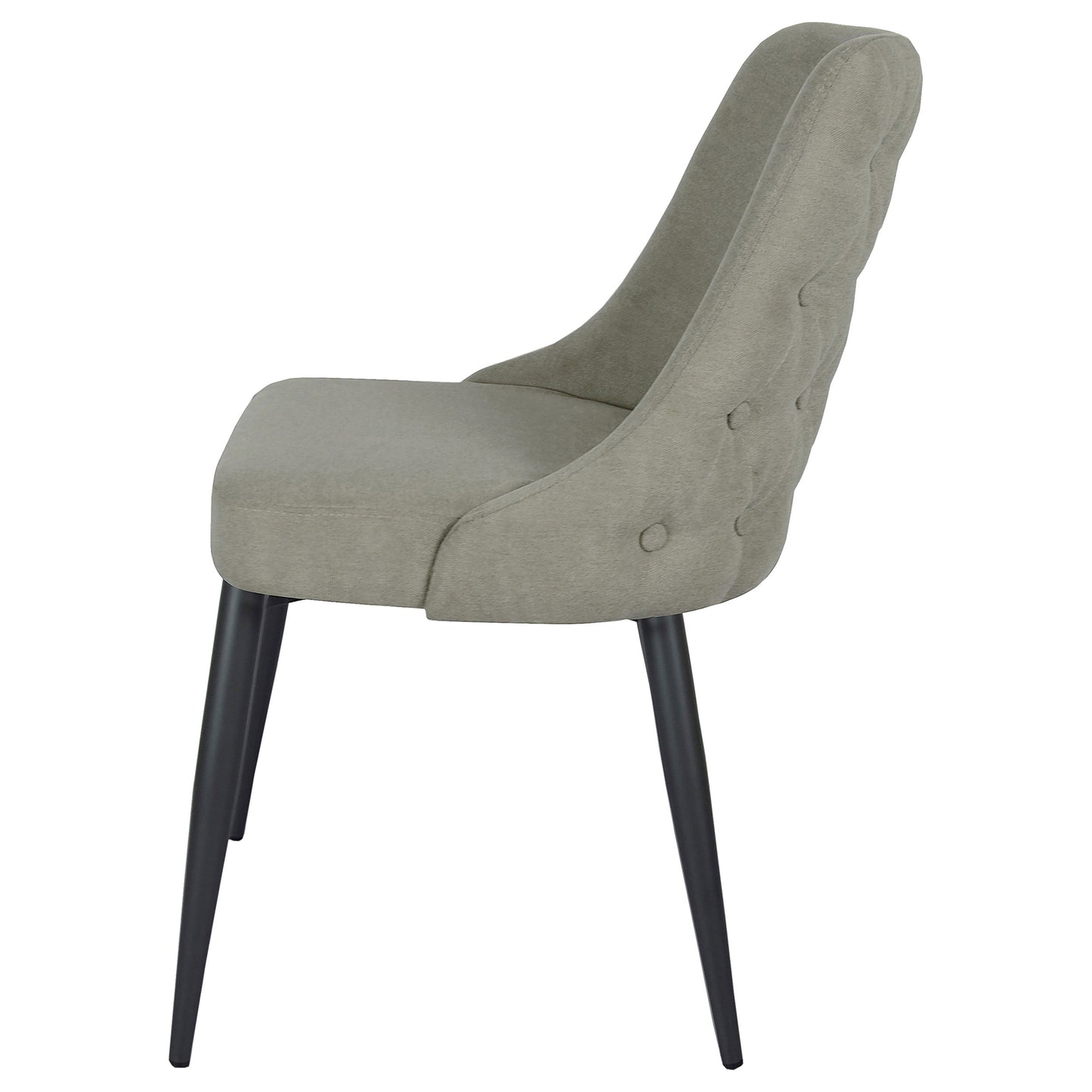 Silla de comedor tapizada Cosmo gris claro (juego de 2)