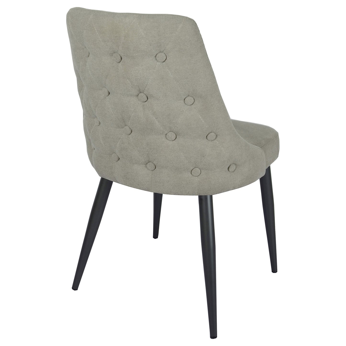 Silla de comedor tapizada Cosmo gris claro (juego de 2)