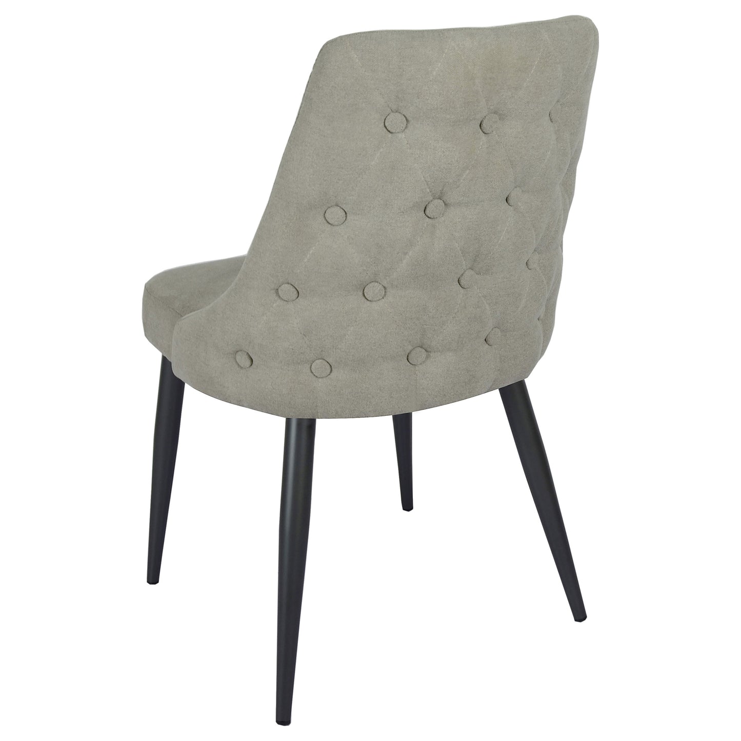 Silla de comedor tapizada Cosmo gris claro (juego de 2)