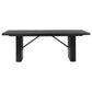 Mesa de comedor rectangular de madera Catherine de 84 pulgadas, color negro