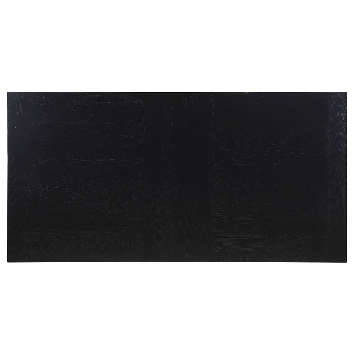 Mesa de comedor rectangular de madera Catherine de 84 pulgadas, color negro