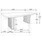 Mesa de comedor rectangular de madera Catherine de 84 pulgadas, color negro