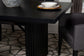 Mesa de comedor rectangular de madera Catherine de 84 pulgadas, color negro