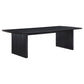 Mesa de comedor Brookmead de 100 pulgadas con hojas extensibles, color negro