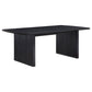 Mesa de comedor Brookmead de 100 pulgadas con hojas extensibles, color negro