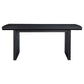 Mesa de comedor Brookmead de 100 pulgadas con hojas extensibles, color negro