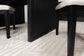 Mesa de comedor Brookmead de 100 pulgadas con hojas extensibles, color negro