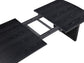 Mesa de comedor Brookmead de 100 pulgadas con hojas extensibles, color negro