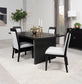 Juego de mesa de comedor Brookmead de 5 piezas con hojas extensibles, color negro