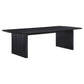 Juego de mesa de comedor Brookmead de 7 piezas con hojas extensibles, color negro