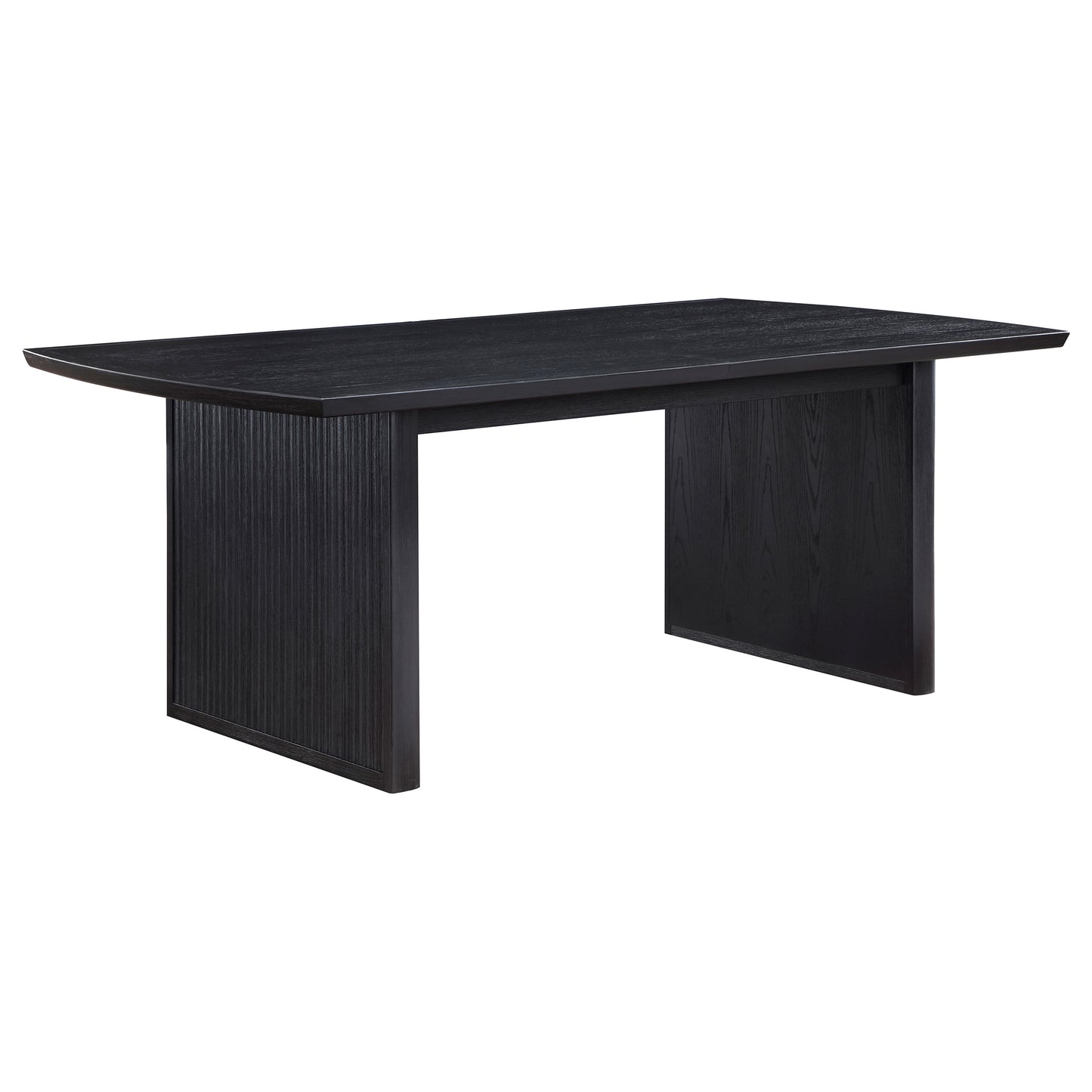 Juego de mesa de comedor Brookmead de 7 piezas con hojas extensibles, color negro