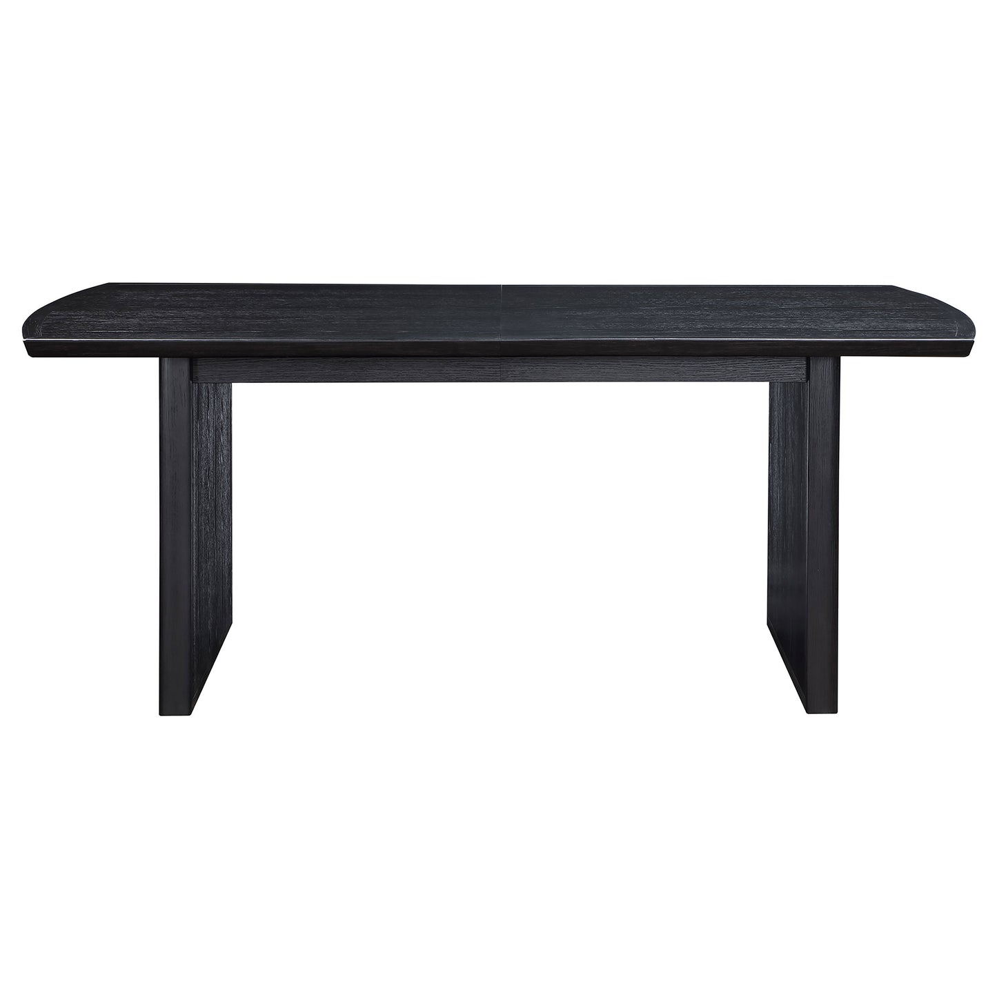 Juego de mesa de comedor Brookmead de 7 piezas con hojas extensibles, color negro