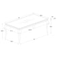 Juego de comedor Carone de 5 piezas de 81 pulgadas de vidrio rectangular blanco negro