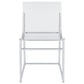 Silla de comedor auxiliar de acrílico Adino cromada (juego de 2)