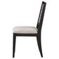 Silla de comedor Elodie Wood en gris y negro (juego de 2)