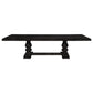 Mesa de comedor extensible Phelps de 123 pulgadas, color negro envejecido
