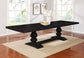 Mesa de comedor extensible Phelps de 123 pulgadas, color negro envejecido