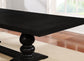 Mesa de comedor extensible Phelps de 123 pulgadas, color negro envejecido