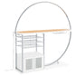 Risley 2-door Circular LED Wine Cabinet White High Gloss