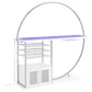 Risley 2-door Circular LED Wine Cabinet White High Gloss