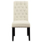 Silla de comedor Alana tapizada en tela beige (juego de 2)