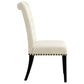 Silla de comedor Alana tapizada en tela beige (juego de 2)