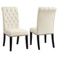 Silla de comedor Alana tapizada en tela beige (juego de 2)