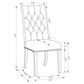 Silla de comedor Alana tapizada en tela beige (juego de 2)