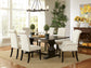 Silla de comedor Alana tapizada en tela beige (juego de 2)
