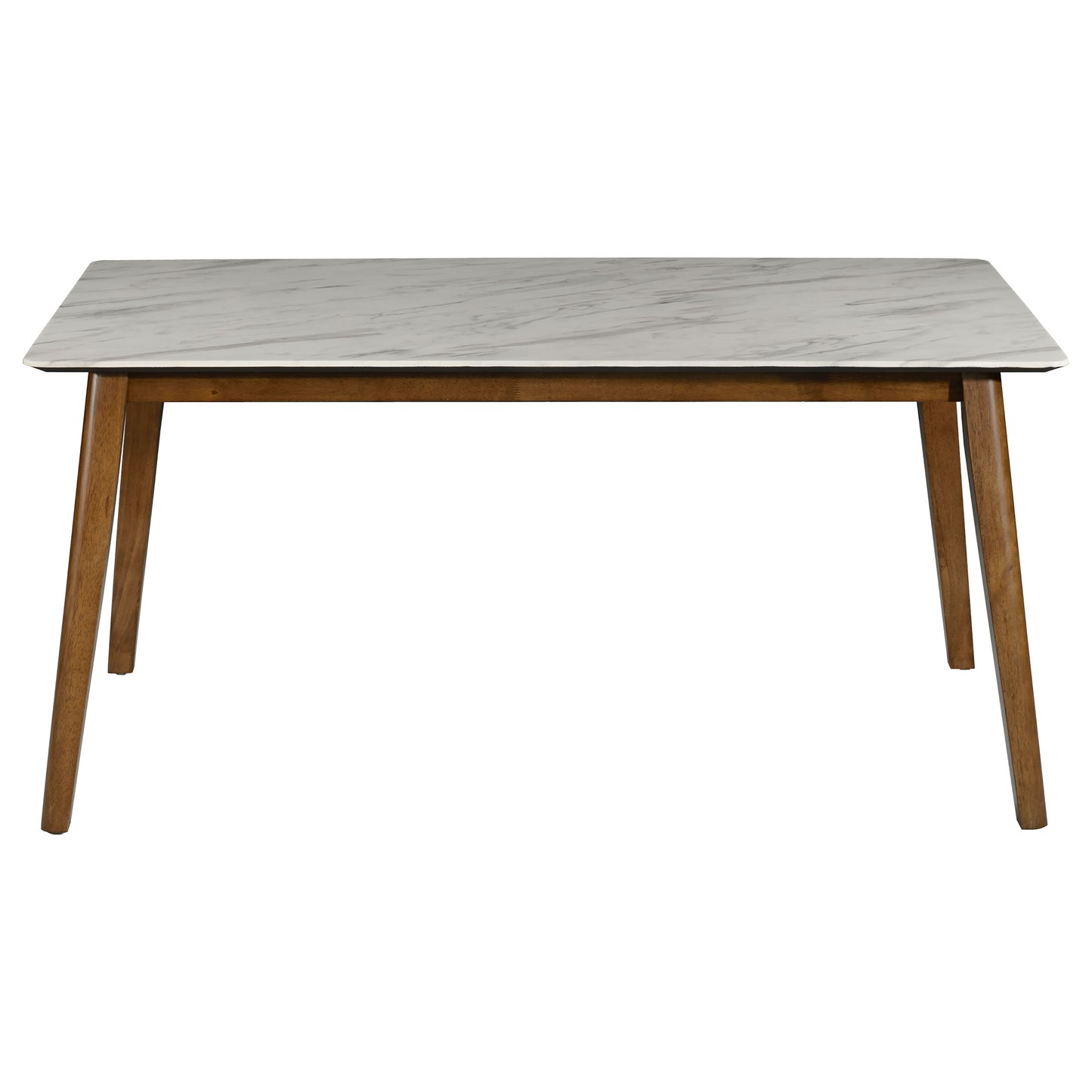 Juego de mesa de comedor rectangular Everett de 5 piezas en nogal natural