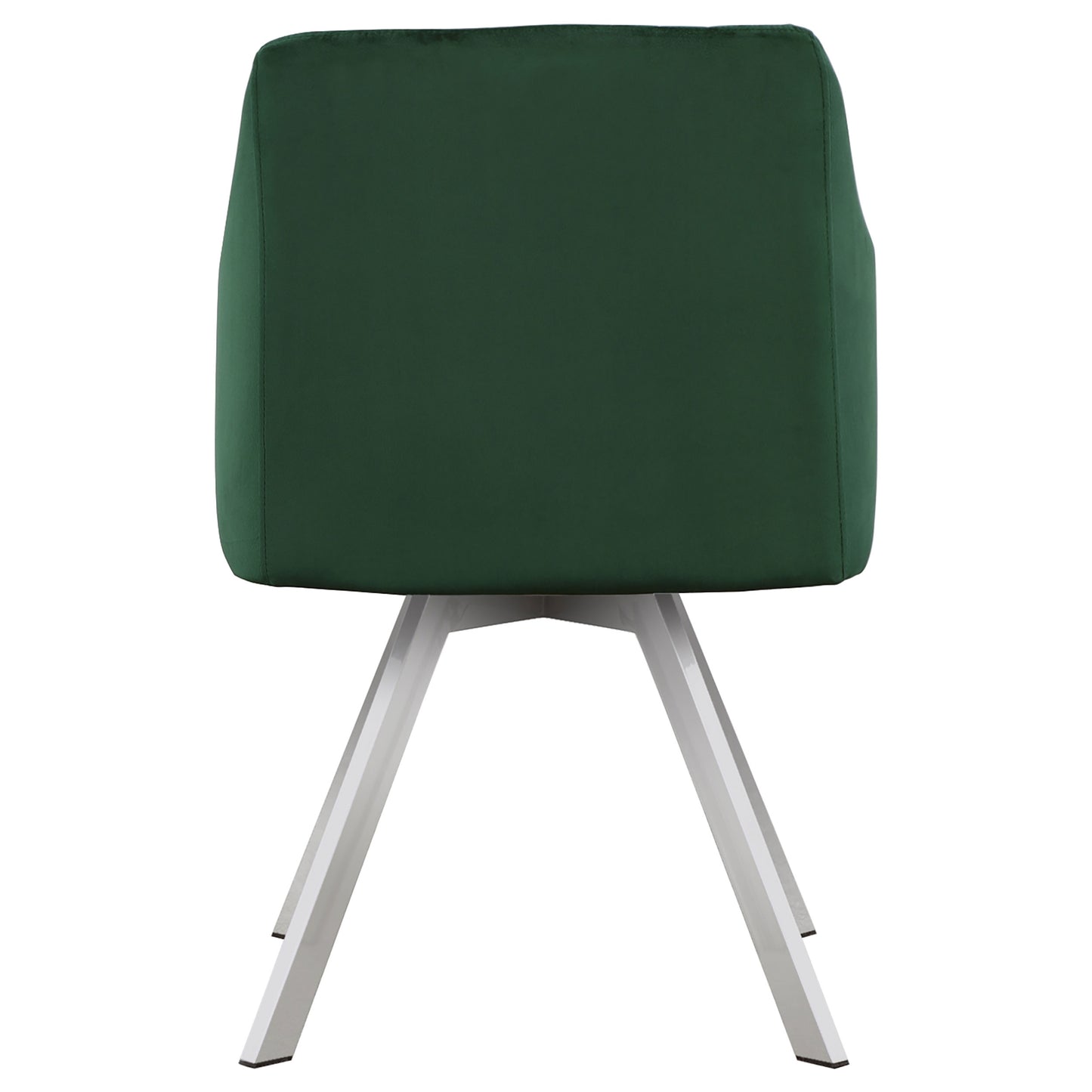 Juego de mesa de comedor Veena de 5 piezas con tapa de vidrio redonda, cromado