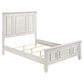 Juego de dormitorio Sandy Beach de 4 piezas tamaño Queen en color crema y blanco
