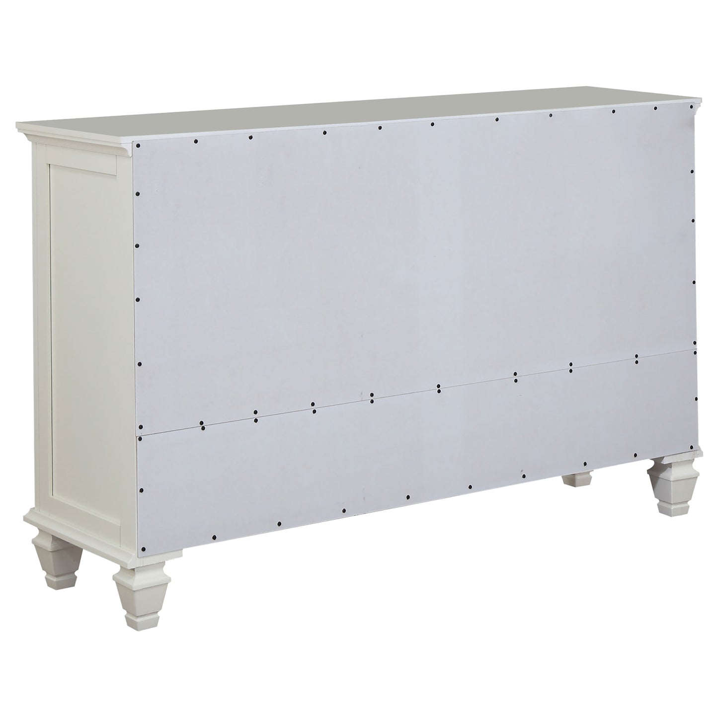 Juego de dormitorio Sandy Beach de 4 piezas tamaño Queen en color crema y blanco