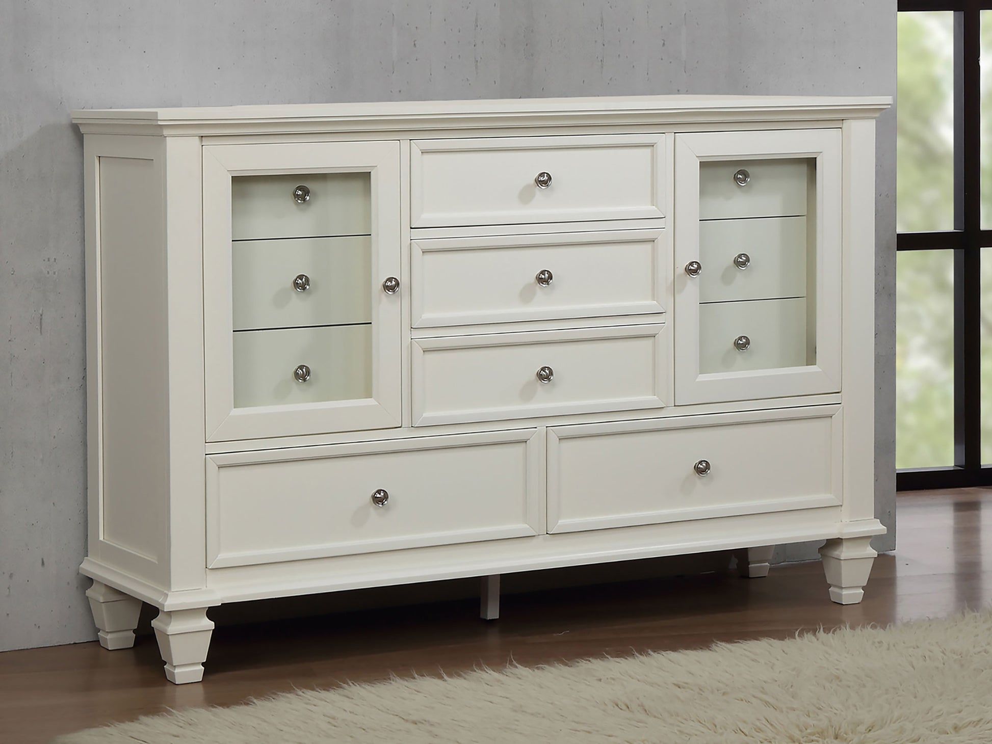 Sandy Beach 11-drawer Dresser - White Sandy Beach 11-drawer Dresser - White