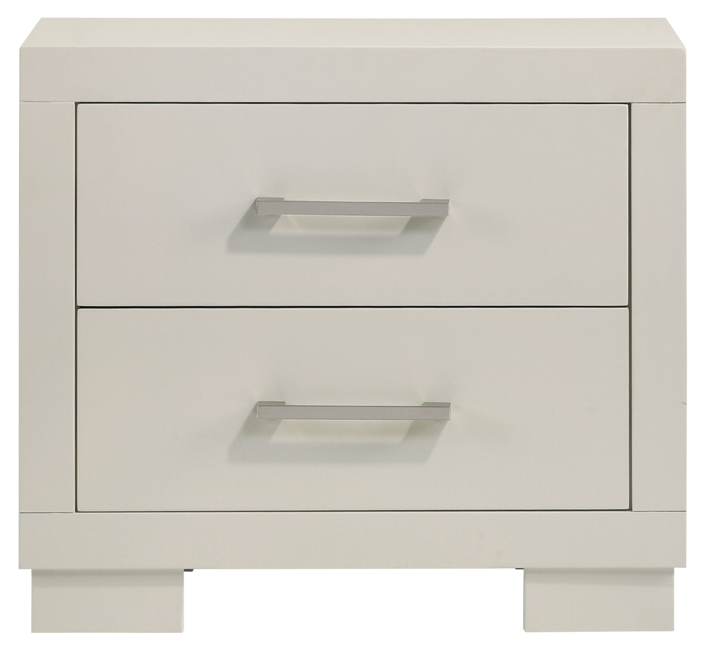 Juego de dormitorio Jessica de 6 piezas con iluminación LED tamaño Queen, color blanco nieve