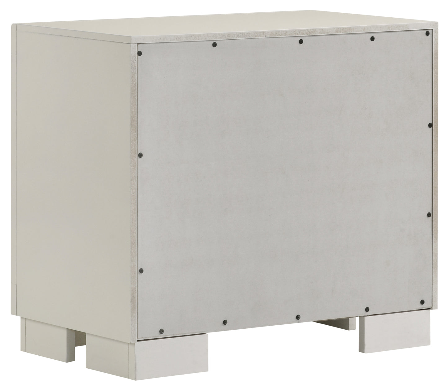 Juego de dormitorio Jessica de 6 piezas con iluminación LED tamaño Queen, color blanco nieve