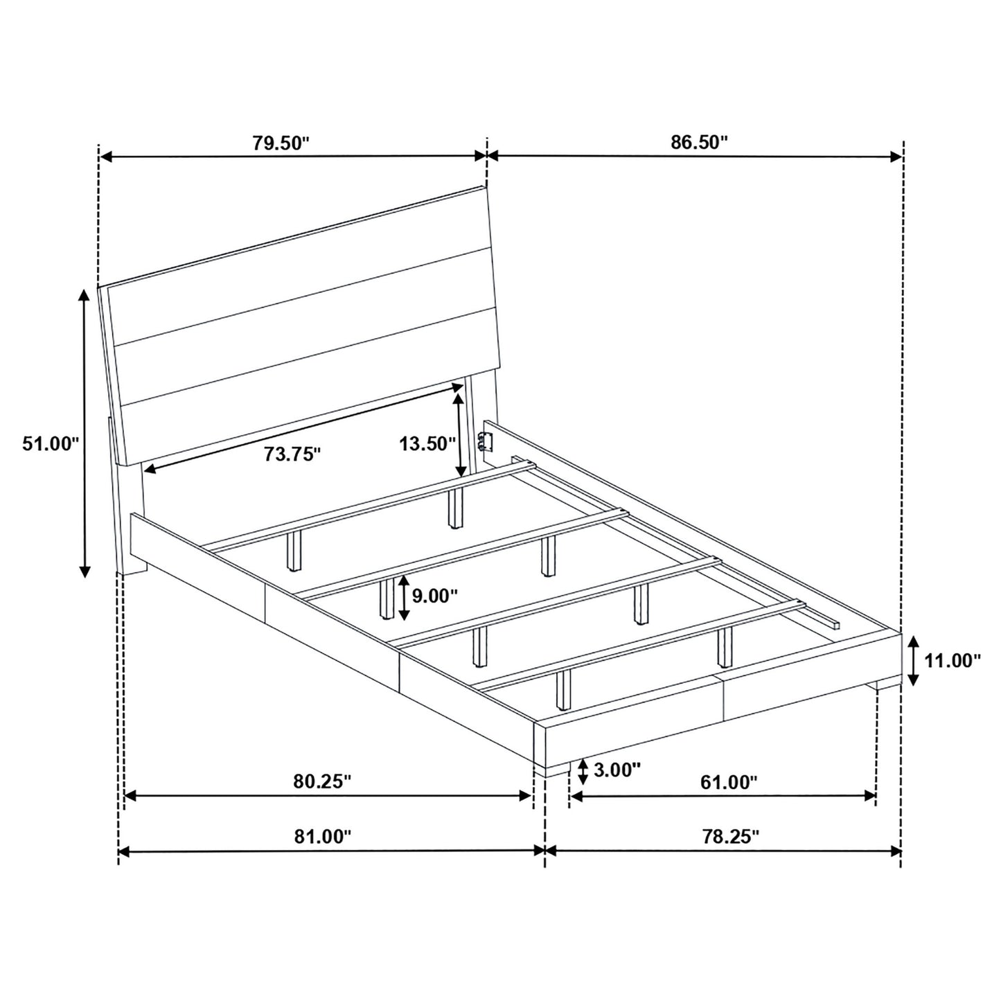 Juego de dormitorio Felicity de 4 piezas Eastern King, blanco de alto brillo