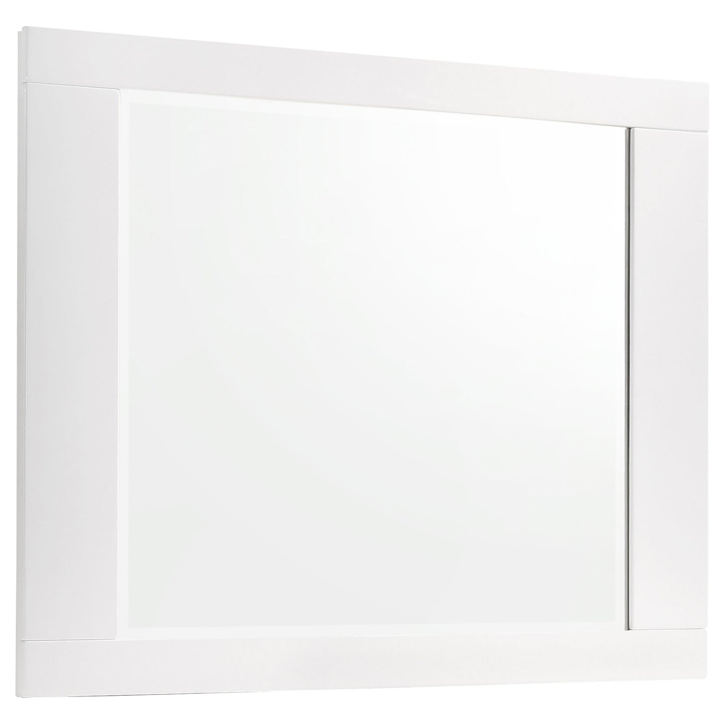 Juego de dormitorio Felicity de 4 piezas tamaño Queen, blanco de alto brillo