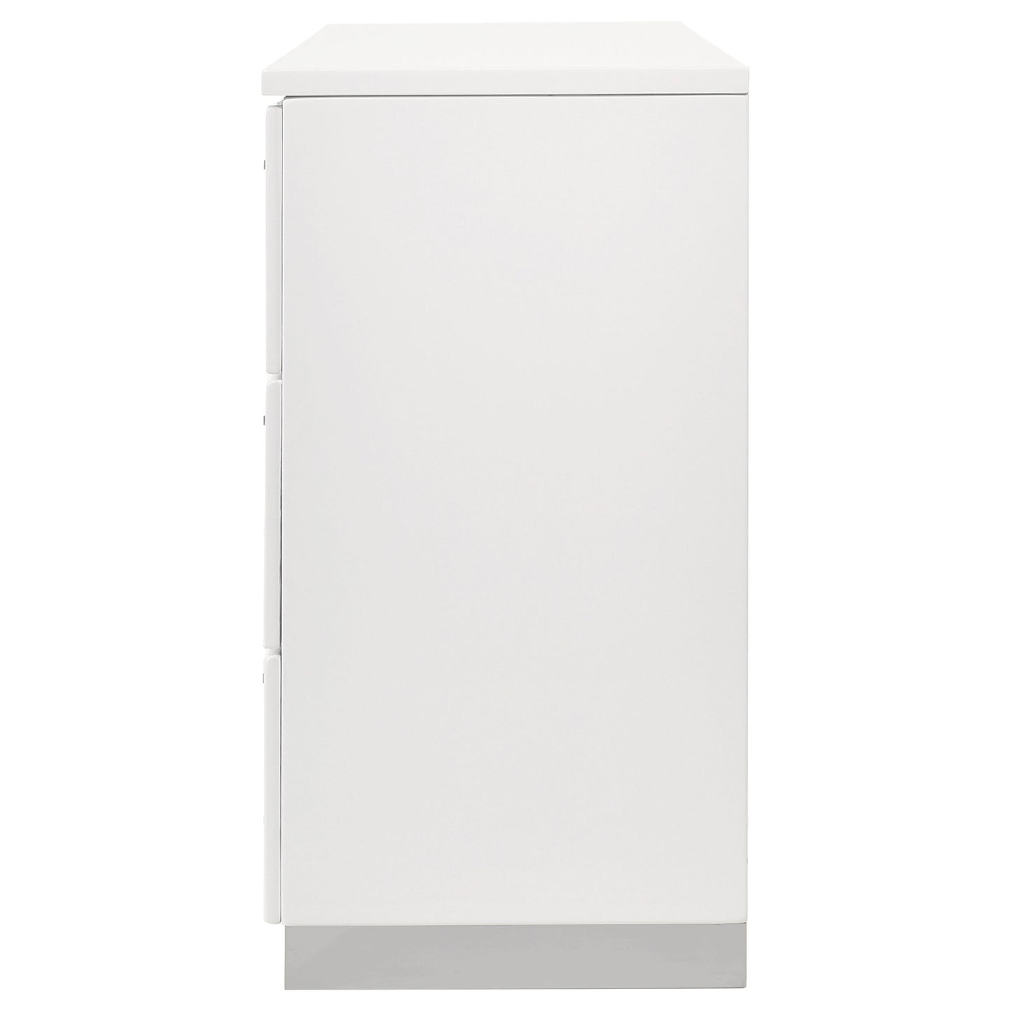 Cómoda Felicity de 6 cajones blanca de alto brillo