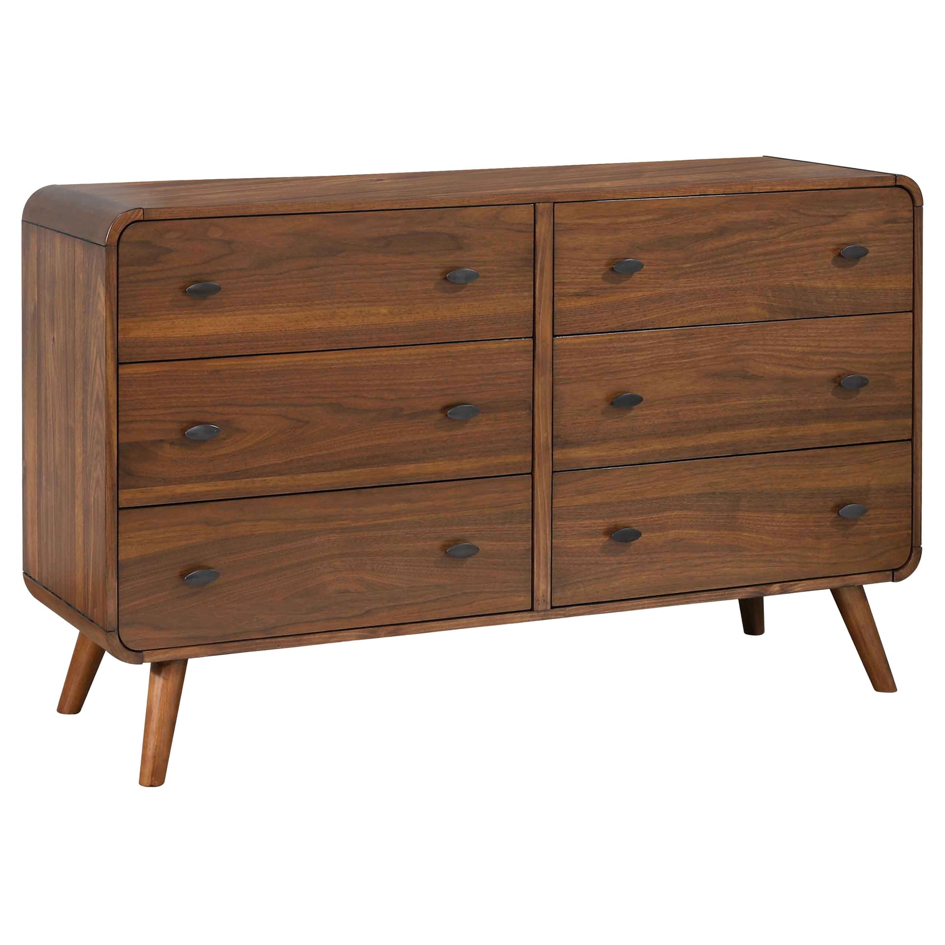 Robyn 6-drawer Bedroom Dresser Dark Walnut – Just Like Home Express Robyn 6-drawer Bedroom Dresser Dark Walnut – Just Like Home Express