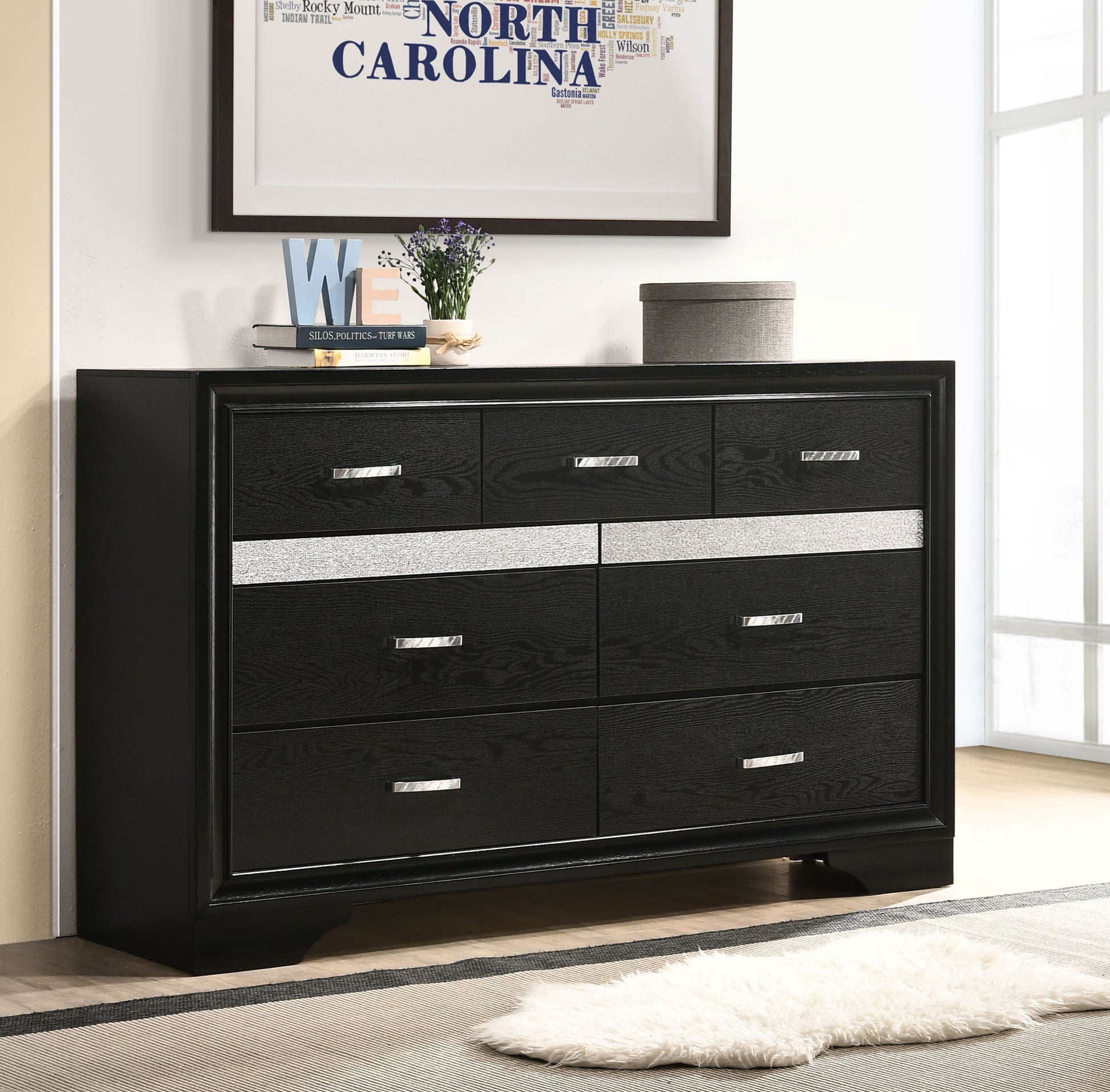 9 drawer dresser black Miranda 9-drawer Dresser Black – Just Like Home Express