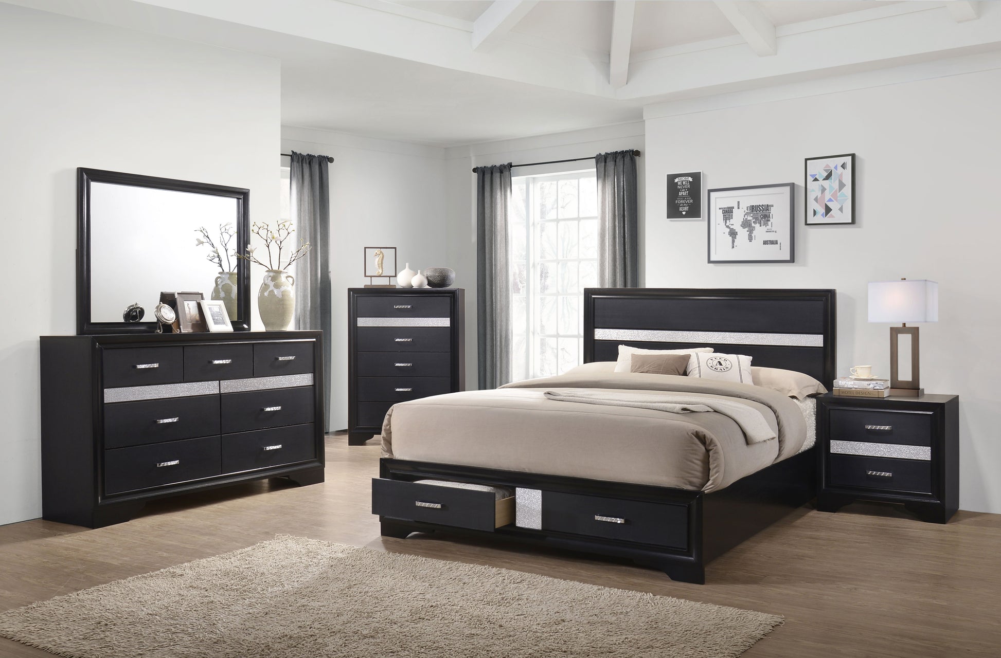 9 drawer dresser black Miranda 9-drawer Dresser Black – Just Like Home Express