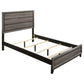 Cama Watson Wood Eastern King con paneles de roble gris