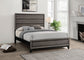 Cama Watson Wood Eastern King con paneles de roble gris