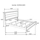 Cama Watson Wood Eastern King con paneles de roble gris