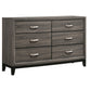 Juego de dormitorio Watson California King de 5 piezas en roble gris