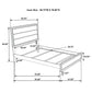 Juego de dormitorio individual Watson de 5 piezas en roble gris