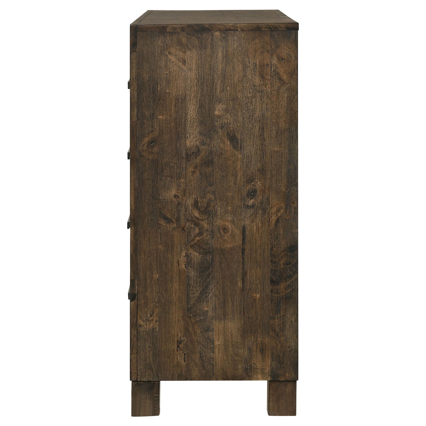 Cómoda Woodmont de 8 cajones en marrón dorado rústico