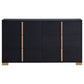 Juego de dormitorio Marceline de 4 piezas tamaño Queen, color negro